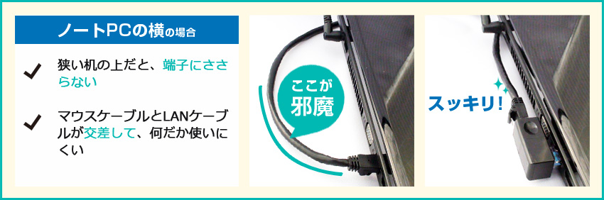 ノートPCの横の場合